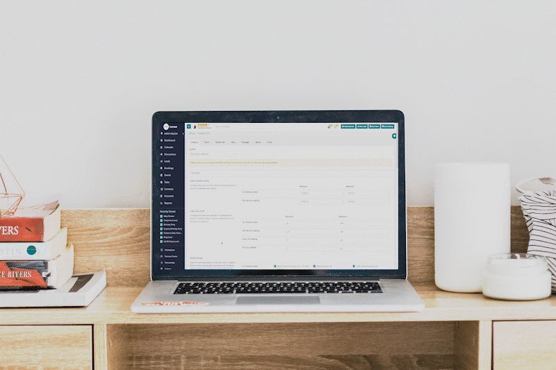 animated image on laptop showing time saving software