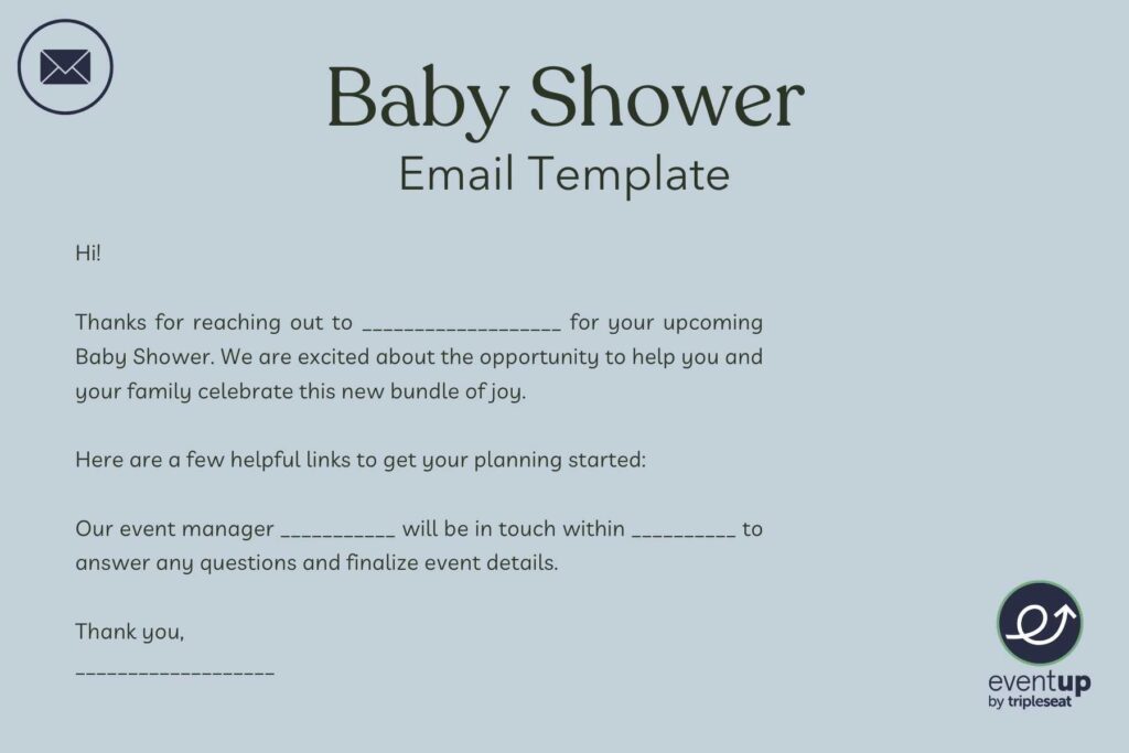 Baby shower email template