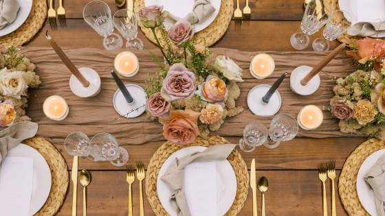 peach setting Event Design Ideas