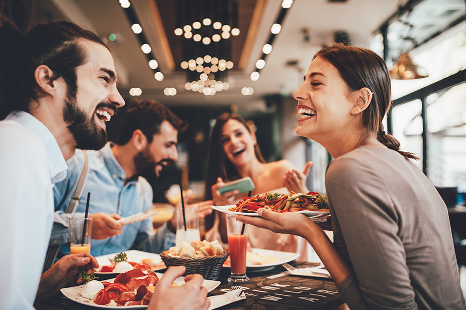restaurant group of guests