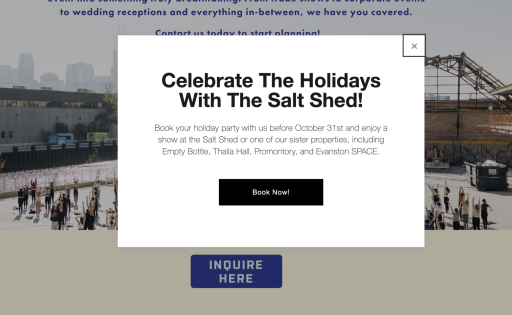 holiday marketing The Salt Shed
